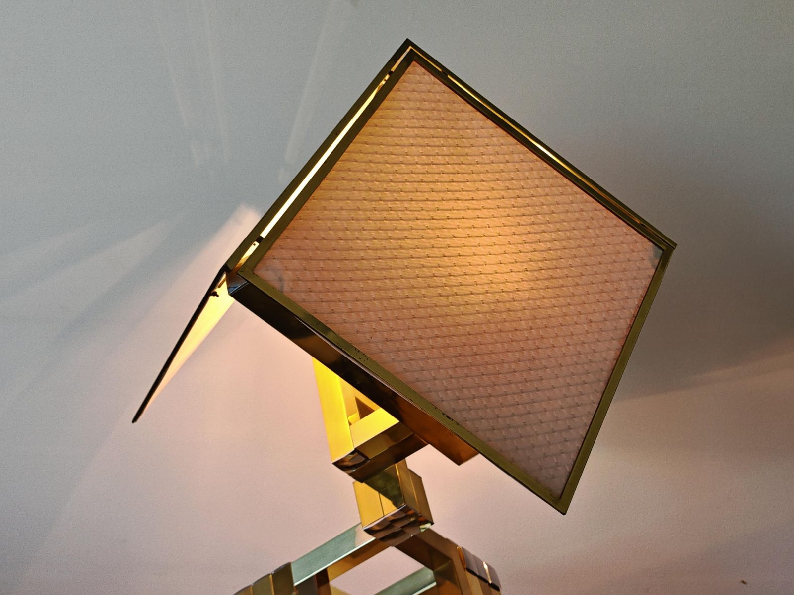 6952.0 Monumental Mid Century Sculptural Table Lamps Attr. To Willy Rizzo, Italy 1970s photo