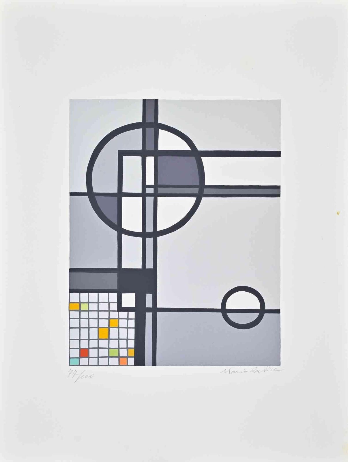 Mario Radiceabstract Composition   Screen Print By Mario Radice   19641964