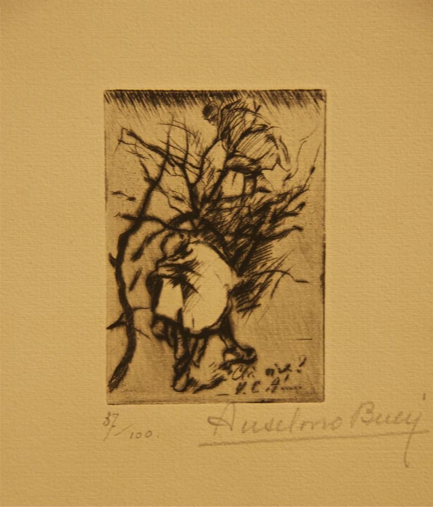 Anselmo Buccirencontre   Etching By Anselmo Bucci   19171917