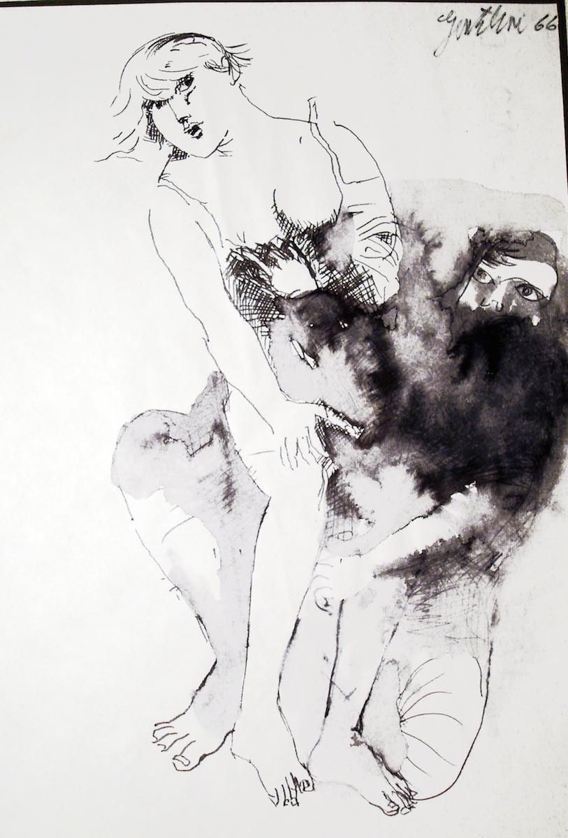 Franco Gentiliniil Ratto   Drawing By Franco Gentilini   19661966