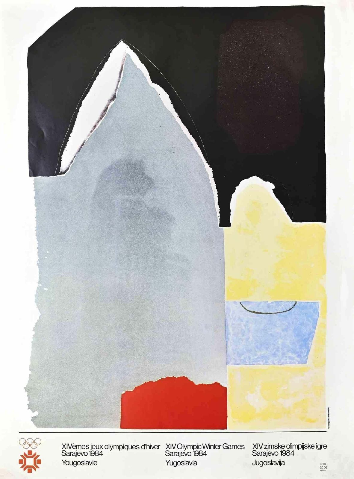 Abstract Compositio. XIV Olympic Winter Games, Sarajevo   Original Poster   19831983