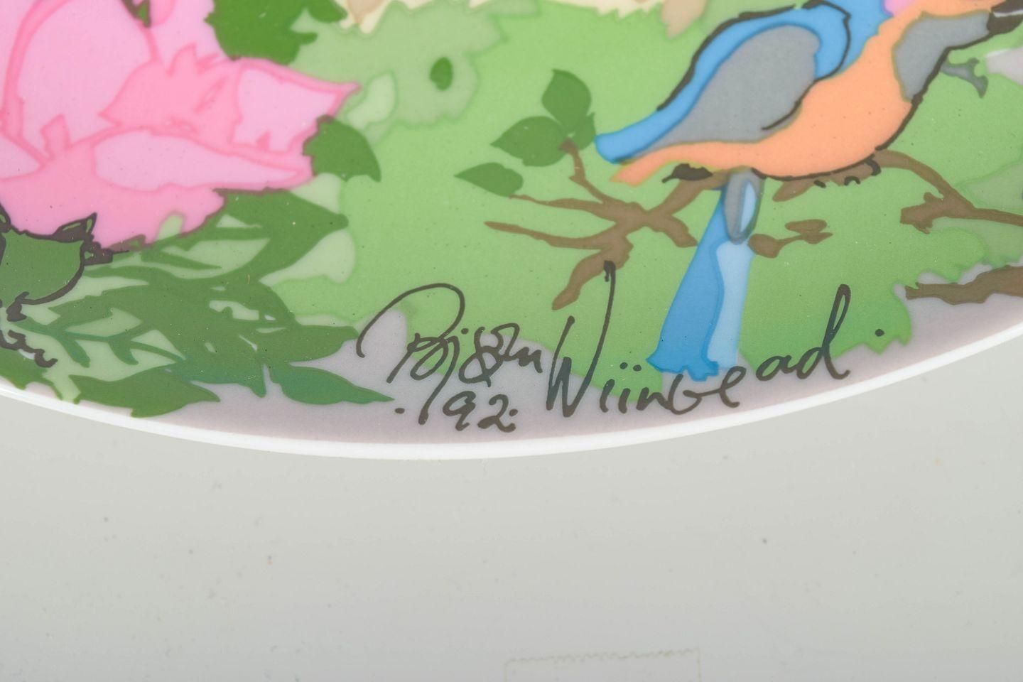 Bjørn Wiinblad, Rosenthal. Rare Porcelain Collector’s Plate With Colourful Motif photo 152.0