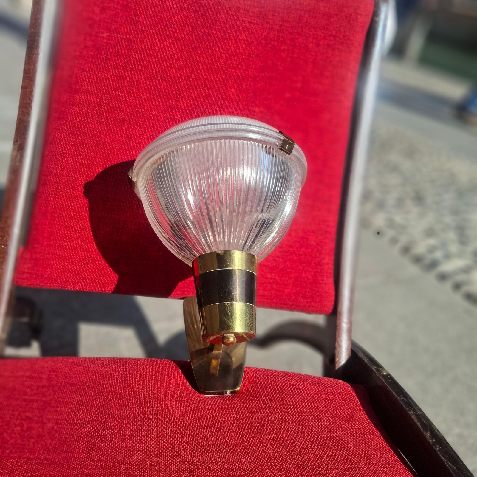 photo for sale Ignazio Gardella Azucena Lp6  Sconce Brass Glass Burnished Brass 1960 Italy