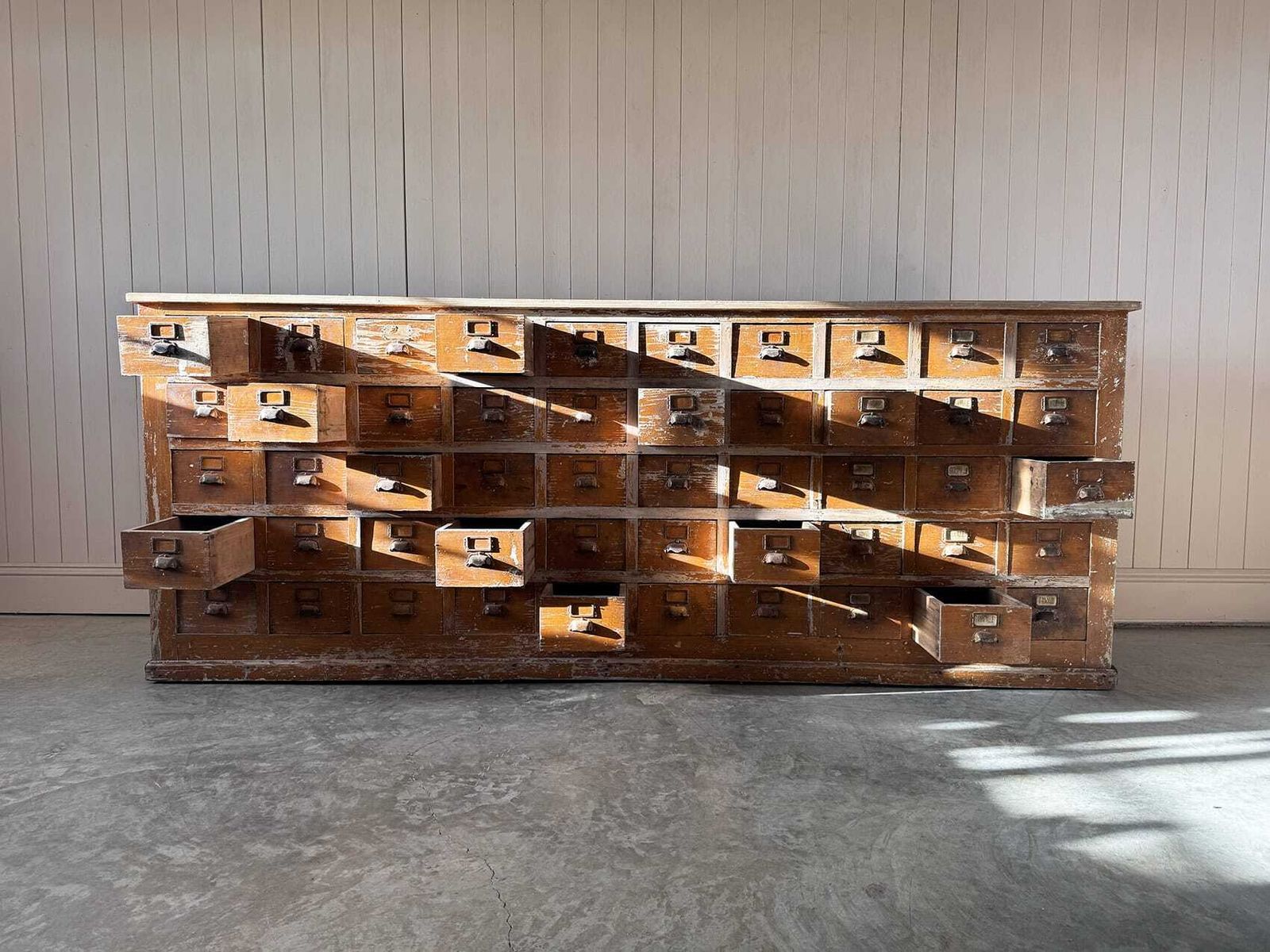 photo buy 1930’s Industrial Bank Of Drawers