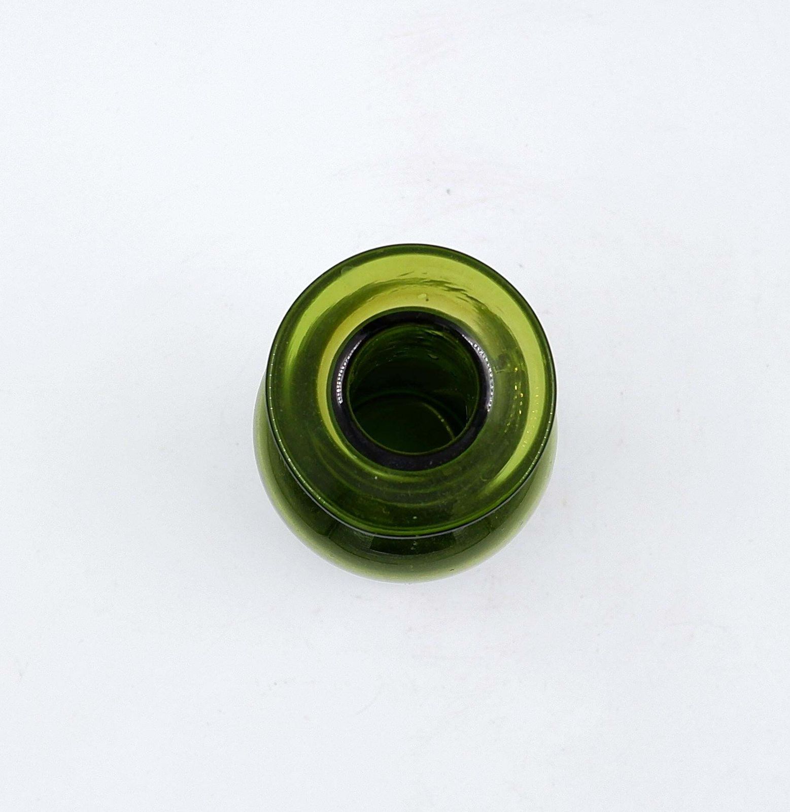 Mid Century Green Glass Vase / Bottle Nanny Still Style photo for sale