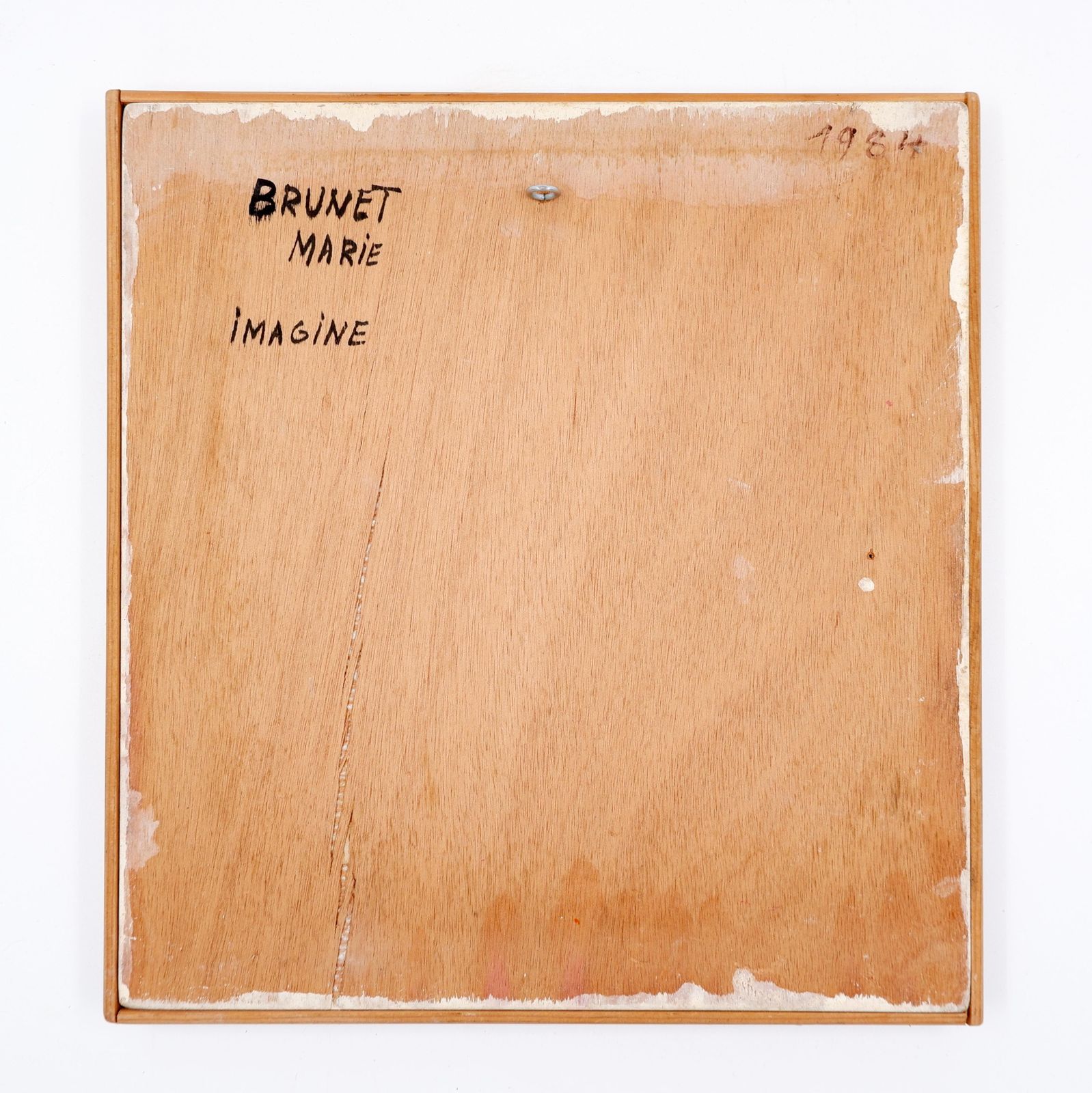 photo vintage Pair Of Abstract Mixed Media   "Dans La Brume" & "Imagine"   Brunet Marie 1984