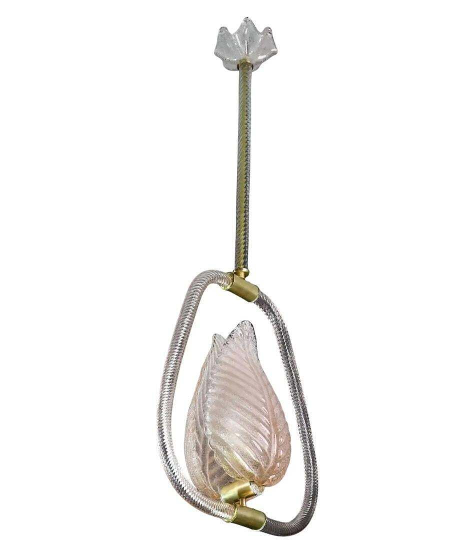 Set Of 2 Pink And Trasparent Murano Glass Chandelier By Barovier E Toso, 1950s photo furniture