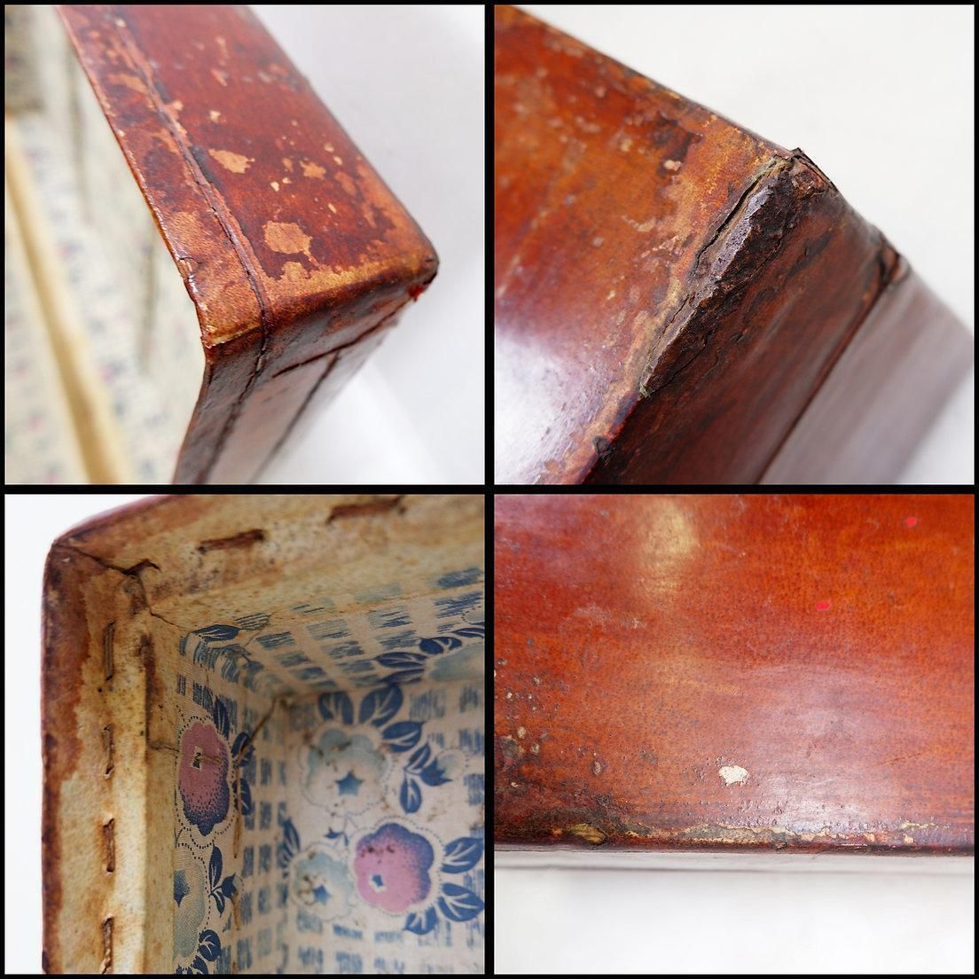 Furniture Early 20th Century Chinese Red Lacquered Leather Trunk photo