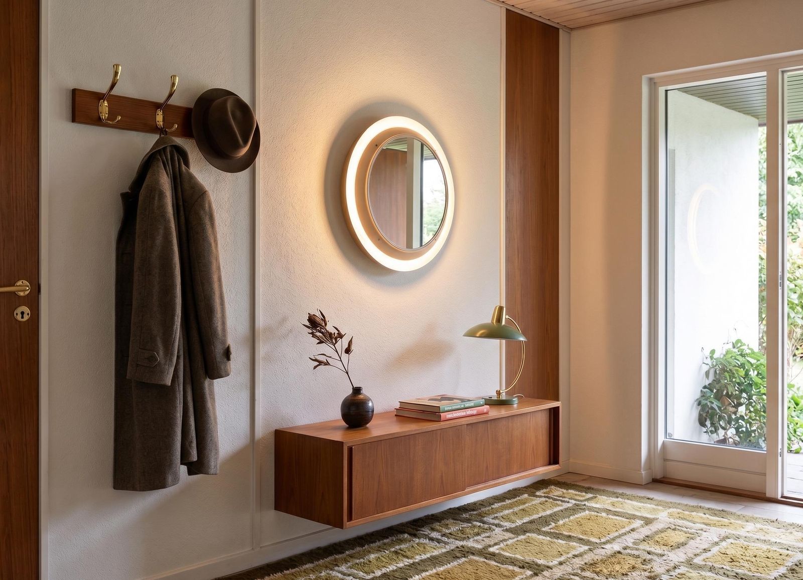 Mirror Wall Lamp By Lyfa, Denmark, 1960s photo for sale