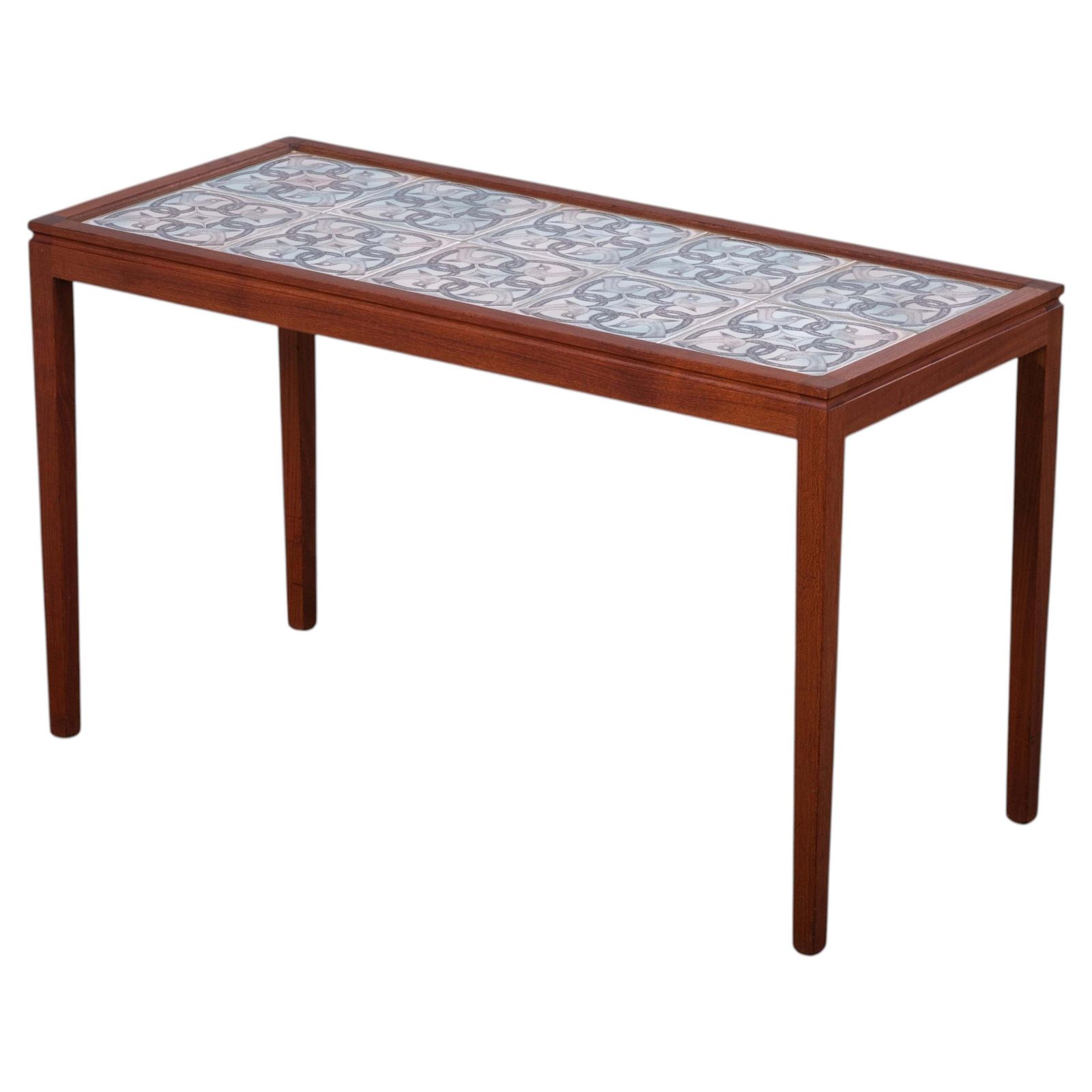 Danish Teak Coffee / Side Table With Tile Top, 1960s