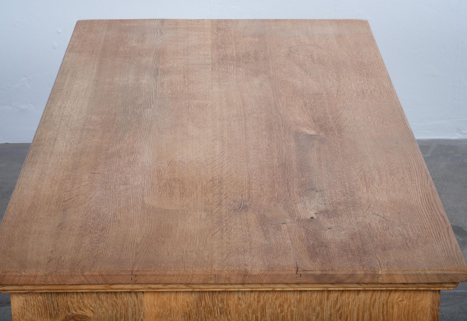 Furniture Freestanding Oak Desk Attributed To Henning Kjærnulf, Denmark, 1960s photo