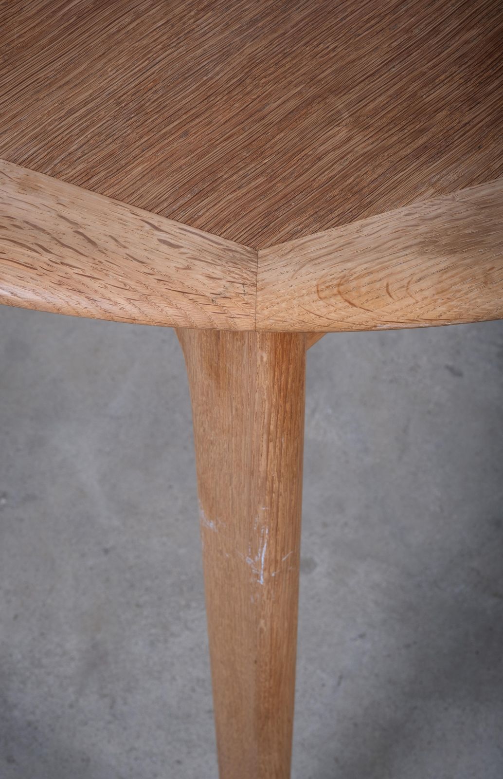 Round Oak Dining Table By Svend Aage Madsen For K. Knudsen, Denmark, 1960s photo Furniture