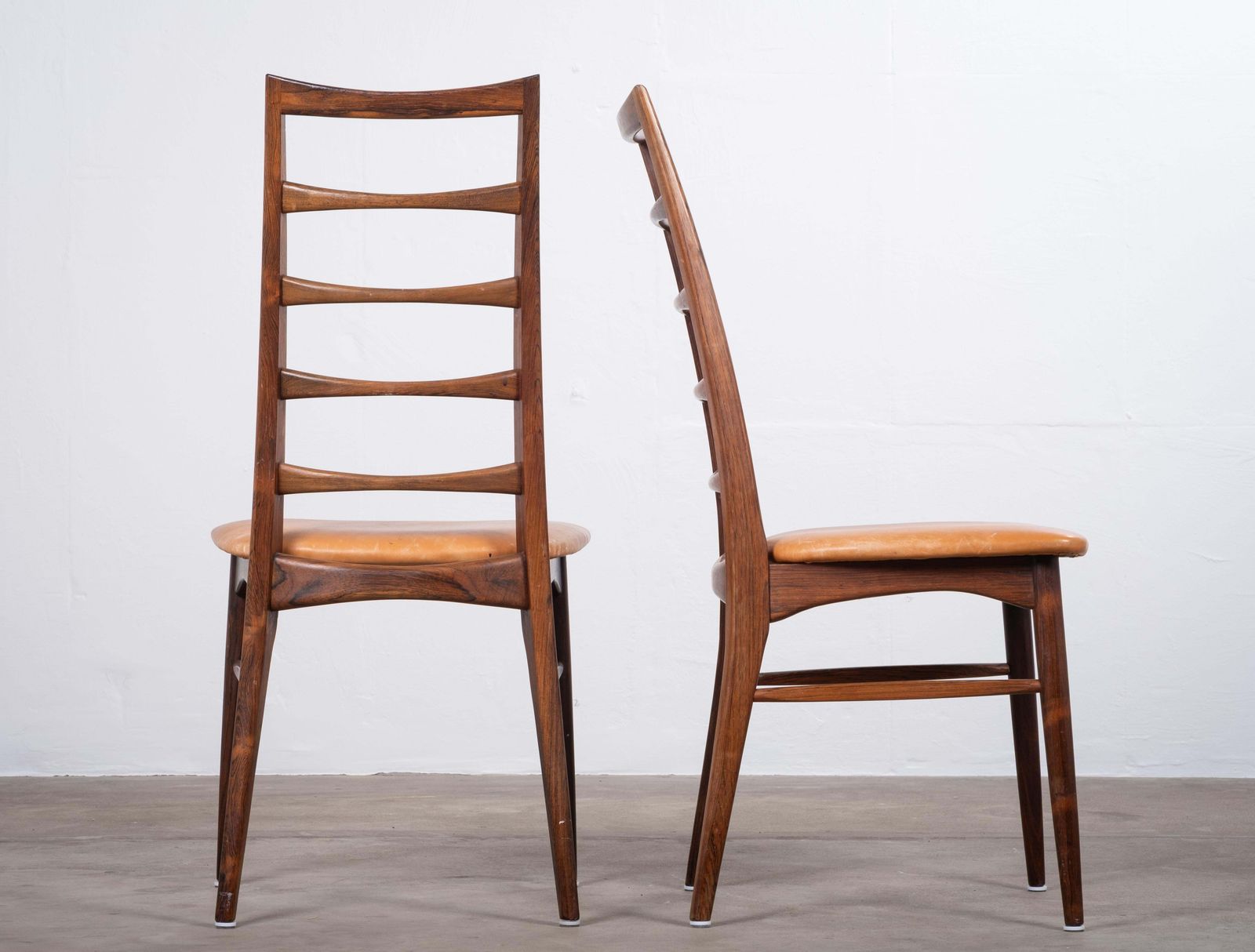 Set Van 4 'Lis' Eetkamerstoelen In Palissander Van Niels Koefoed, Denemarken, Jaren 1960 photo vintage