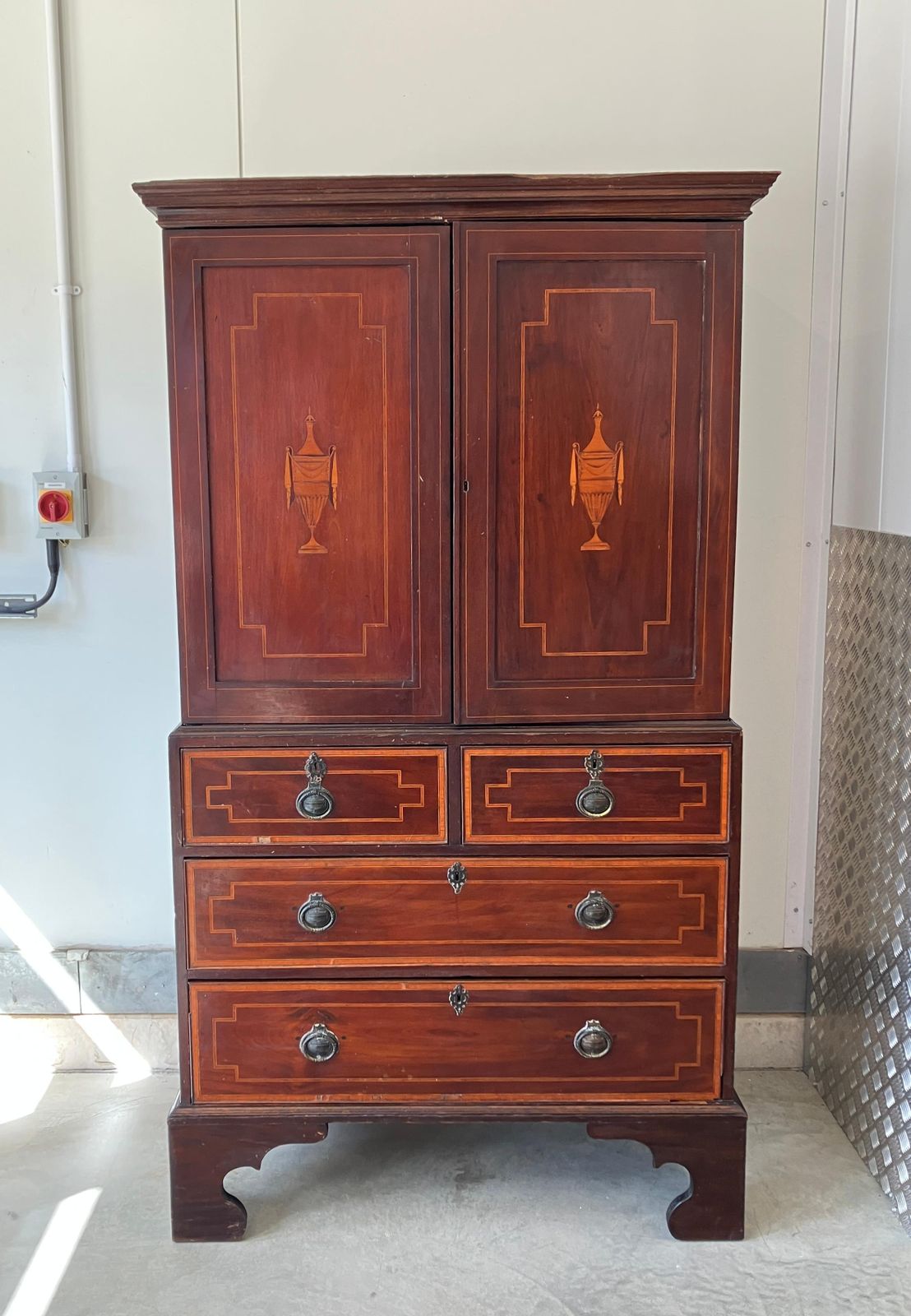 Antique Linen Press, English, Georgian, Housekeeper's Cupboard, Circa 1780 photo buy