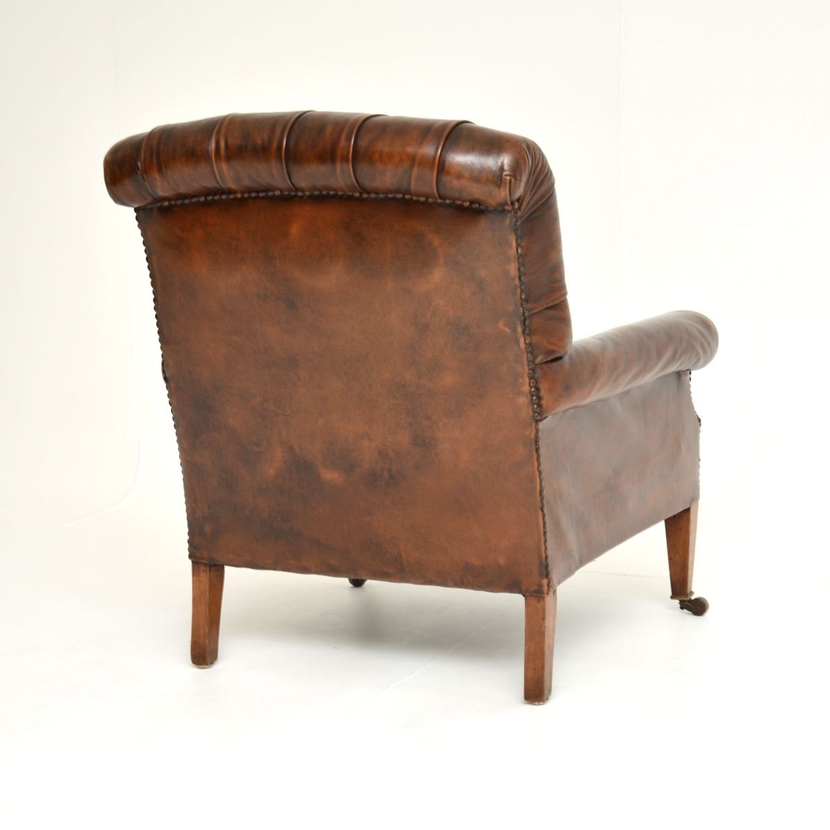 photo for sale Antique Edwardian Leather Armchair