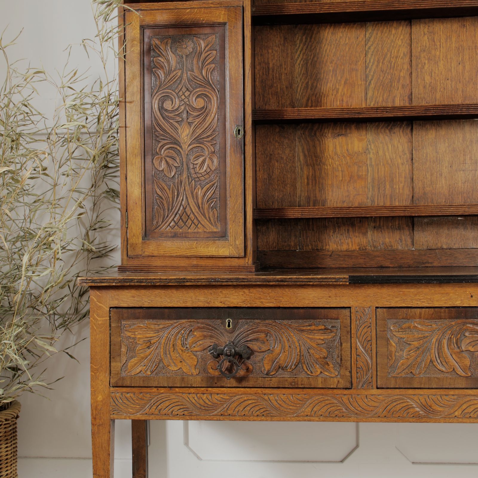Mid 19th Century Carved Oak Dresser / Sideboard photo for sale