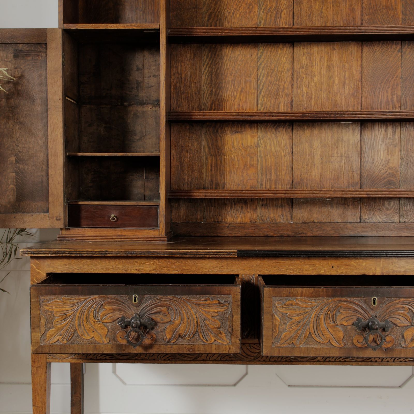 Mid 19th Century Carved Oak Dresser / Sideboard photo 714.0