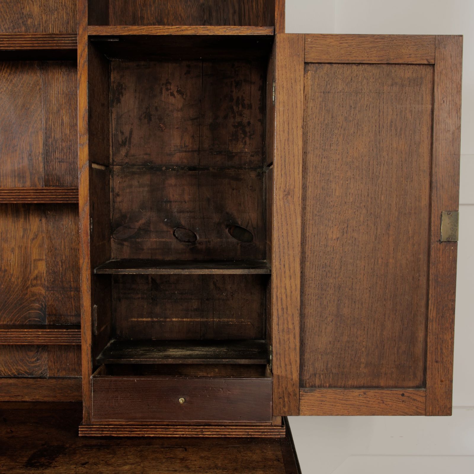 Mid 19th Century Carved Oak Dresser / Sideboard photo vintage