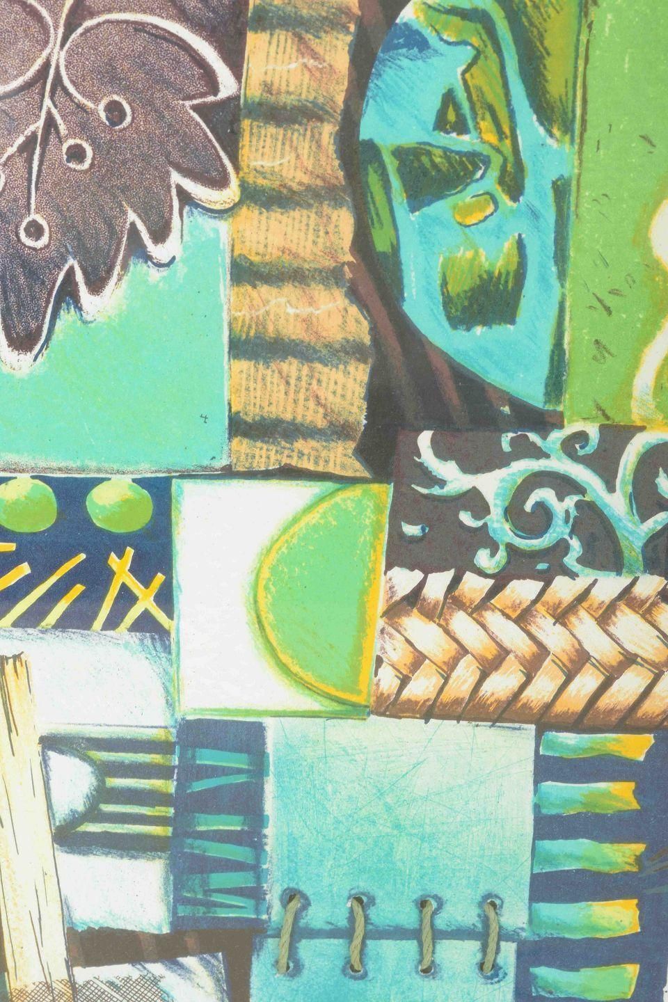 Alain Soucasse. Composition With Geometric And Organic Forms. Lithograph/Paper photo for sale