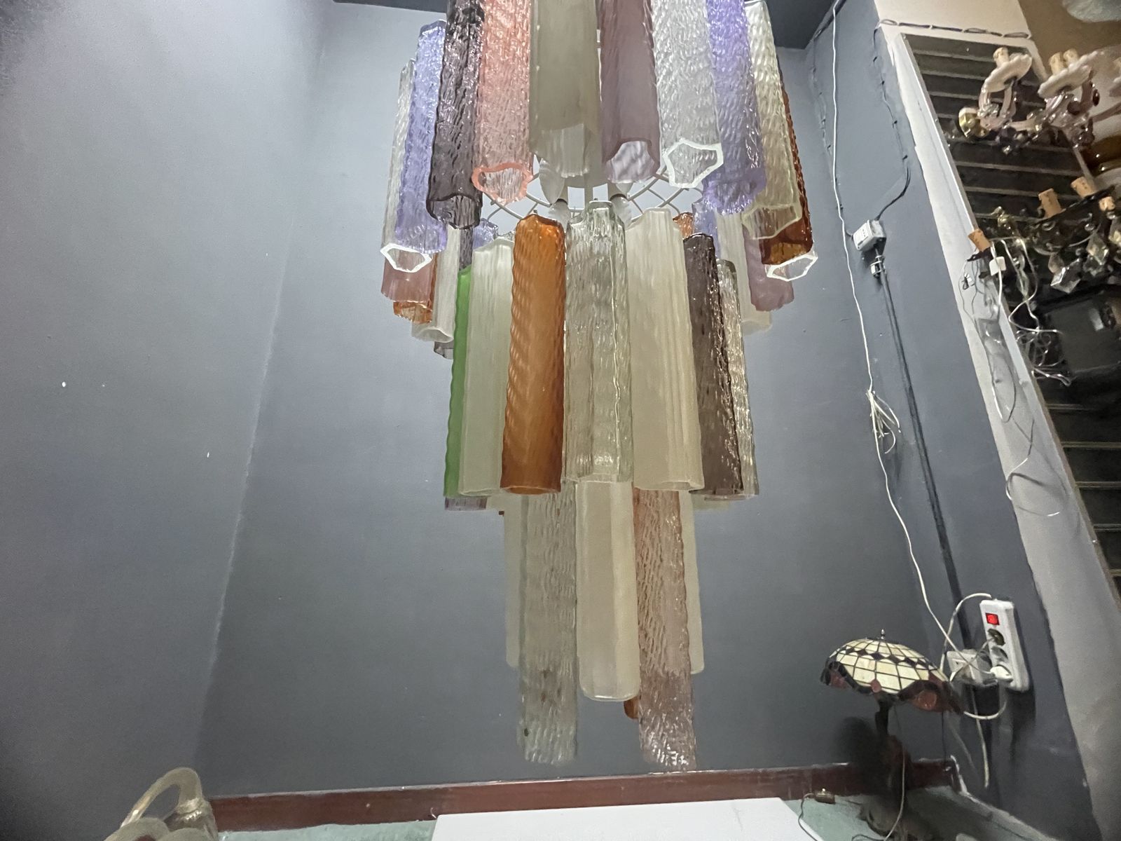 Italian Murano Glass Pop Art Chandelier, 1980s photo vinterior