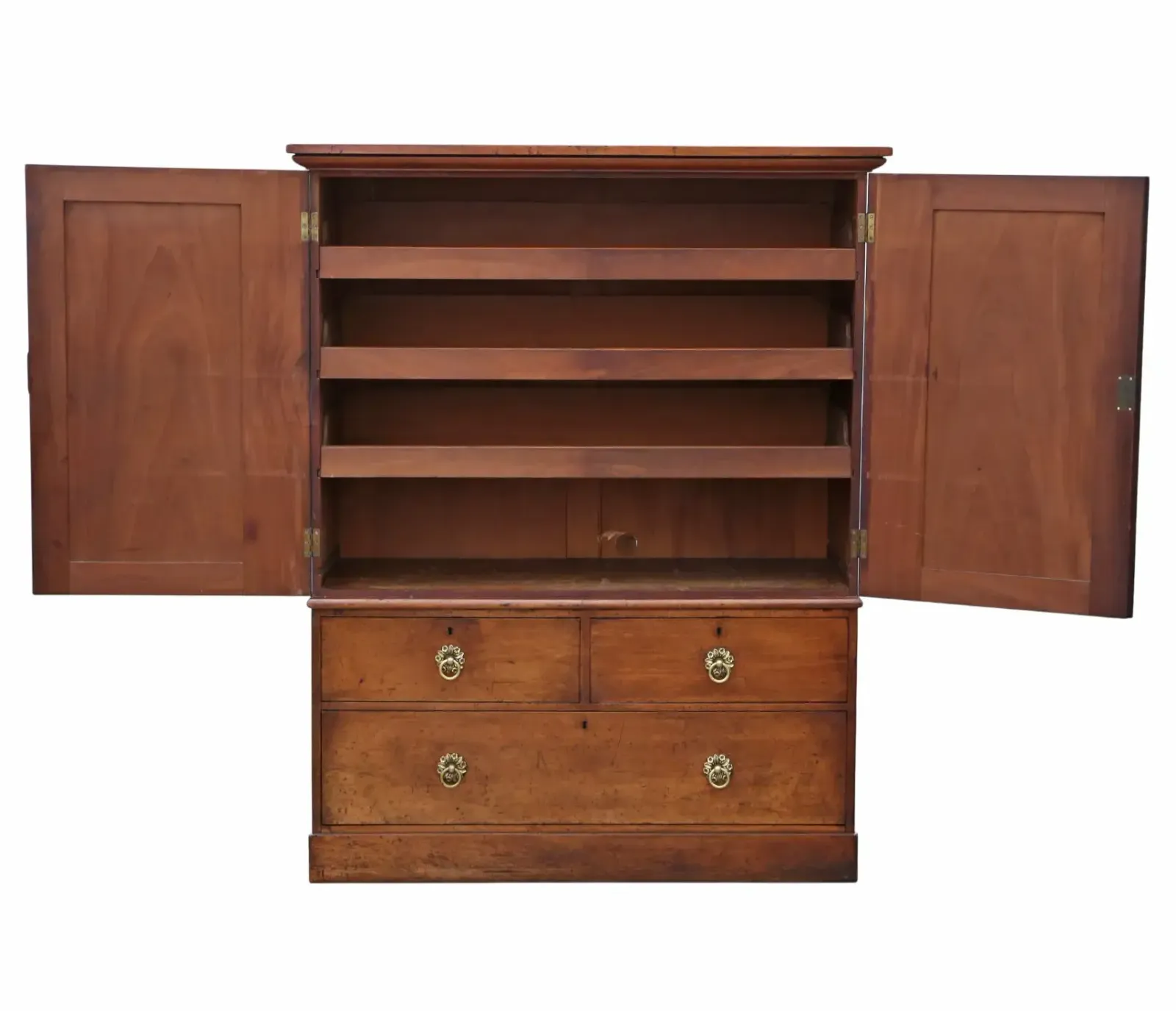 Antique C.1800 Georgian Mahogany Linen Press Wardrobe Cupboard Chest – Fine Quality photo vinterior
