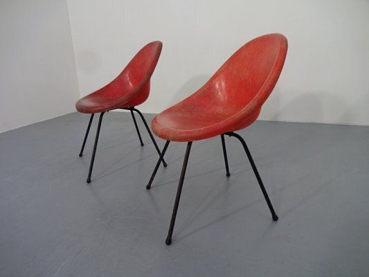 French Fiberglass Side Chairs, 1960s, Set Of 2 photo buy