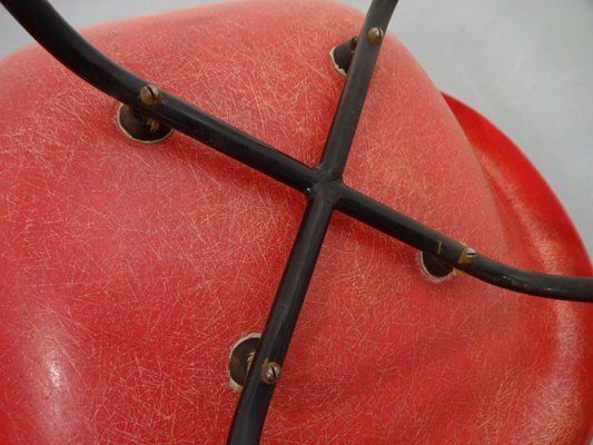 Furniture French Fiberglass Side Chairs, 1960s, Set Of 2 photo