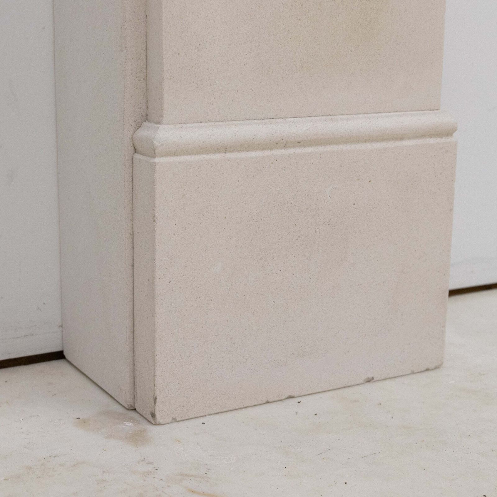 Reclaimed Victorian Style Carved Limestone Surround With Corbels photo vintage