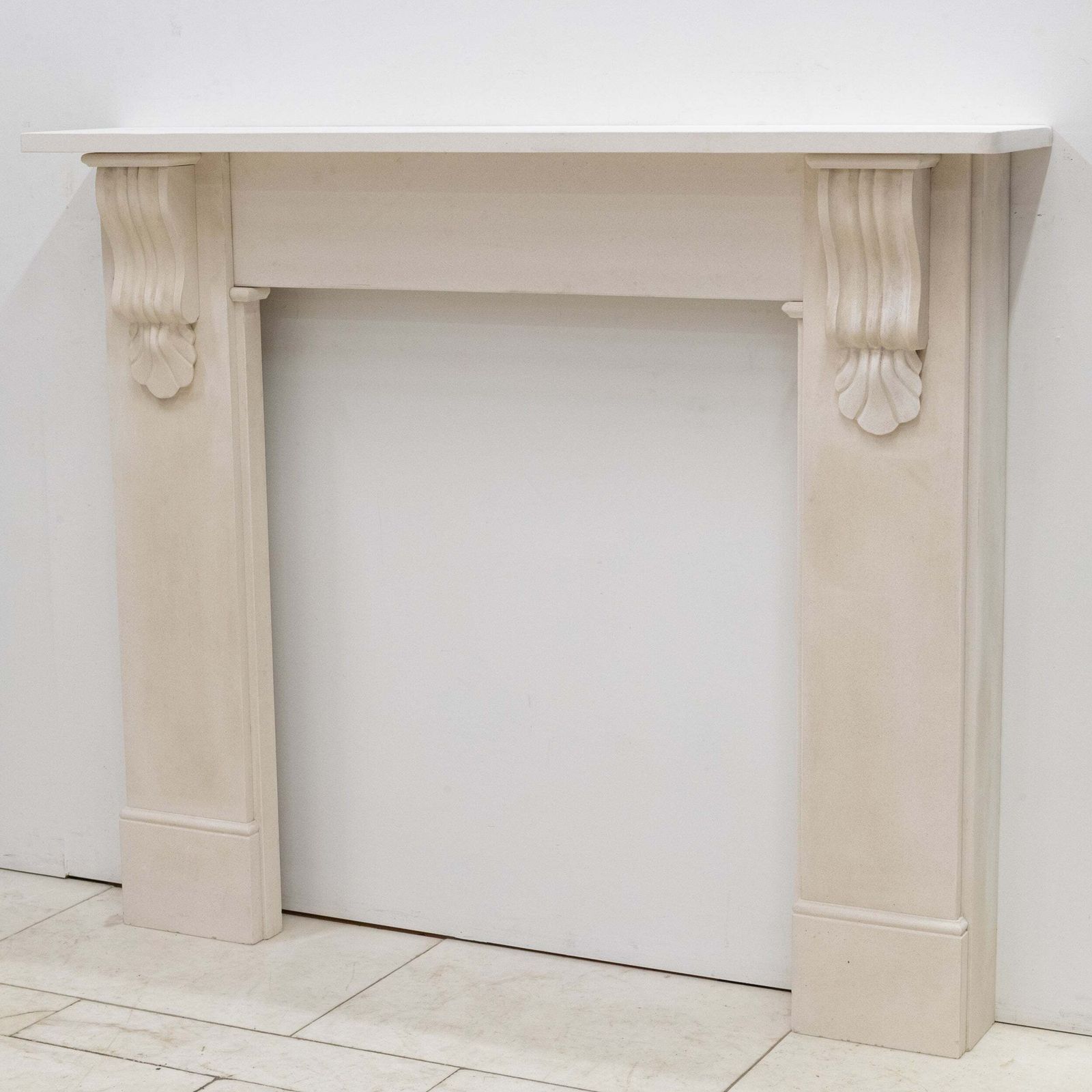 photo vinterior Reclaimed Victorian Style Carved Limestone Surround With Corbels