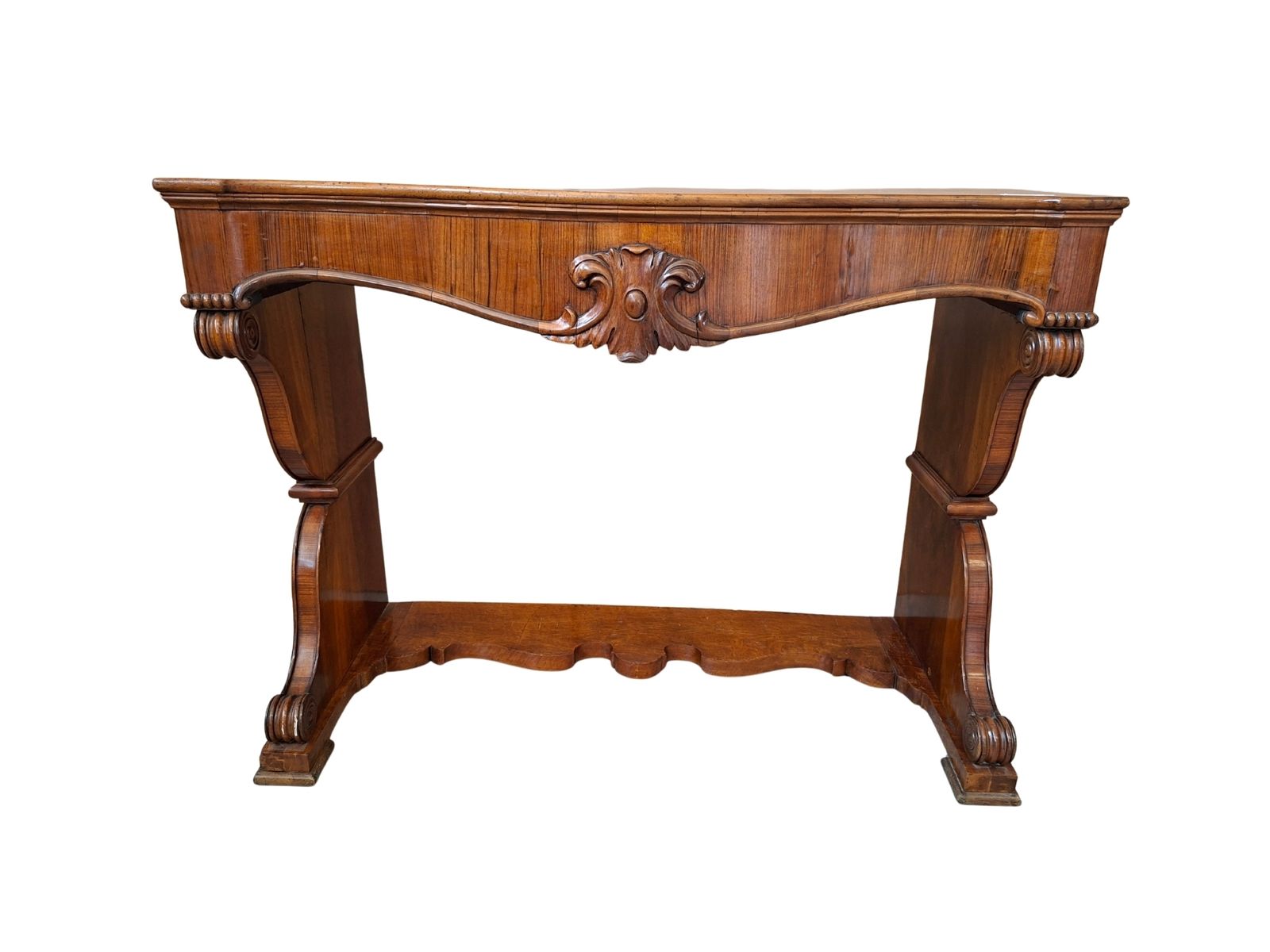 photo furniture Raffinata Consolle Antica In Piuma Di Noce – Epoca Carlo X (1825 Circa)