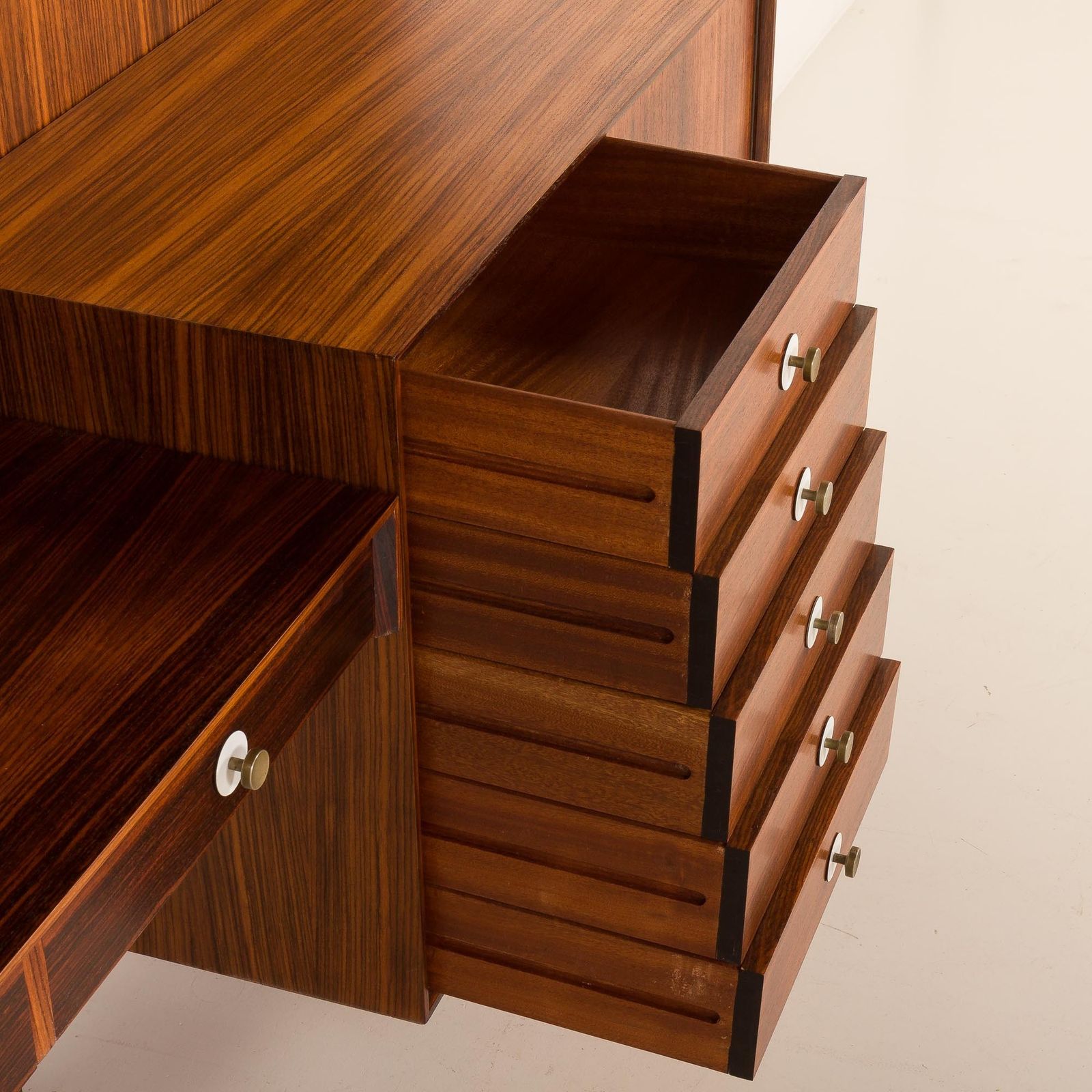 photo vinterior Italian Mid Century Wall Unit George Coslin For 3v Arredamenti, 1960s
