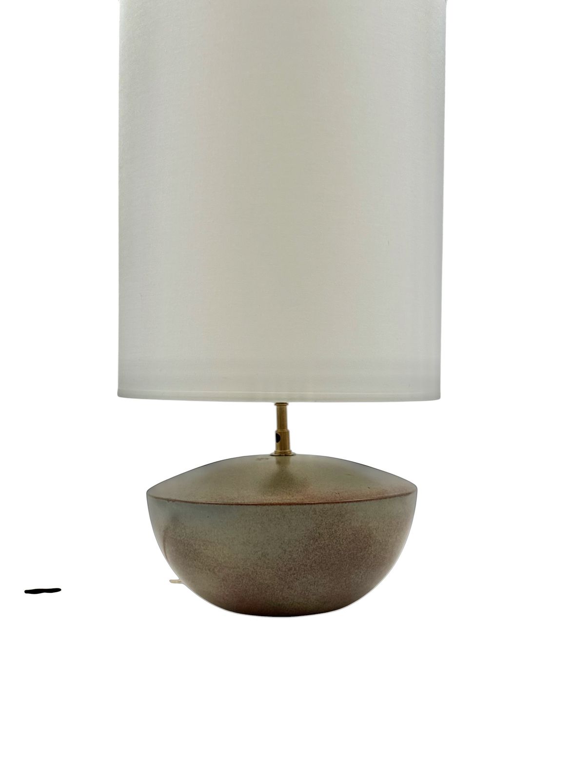 Mid Century Modern Green Ceramic Lamp Base, Alain Di Bin France 1960s photo vintage