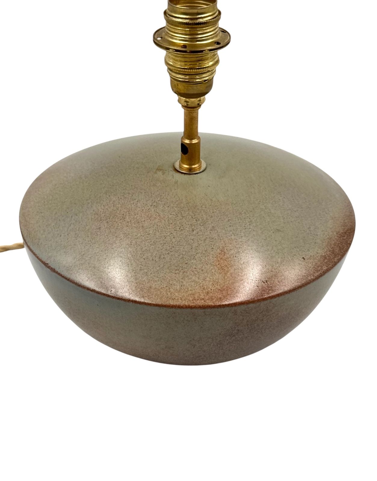Lighting Mid Century Modern Green Ceramic Lamp Base, Alain Di Bin France 1960s photo
