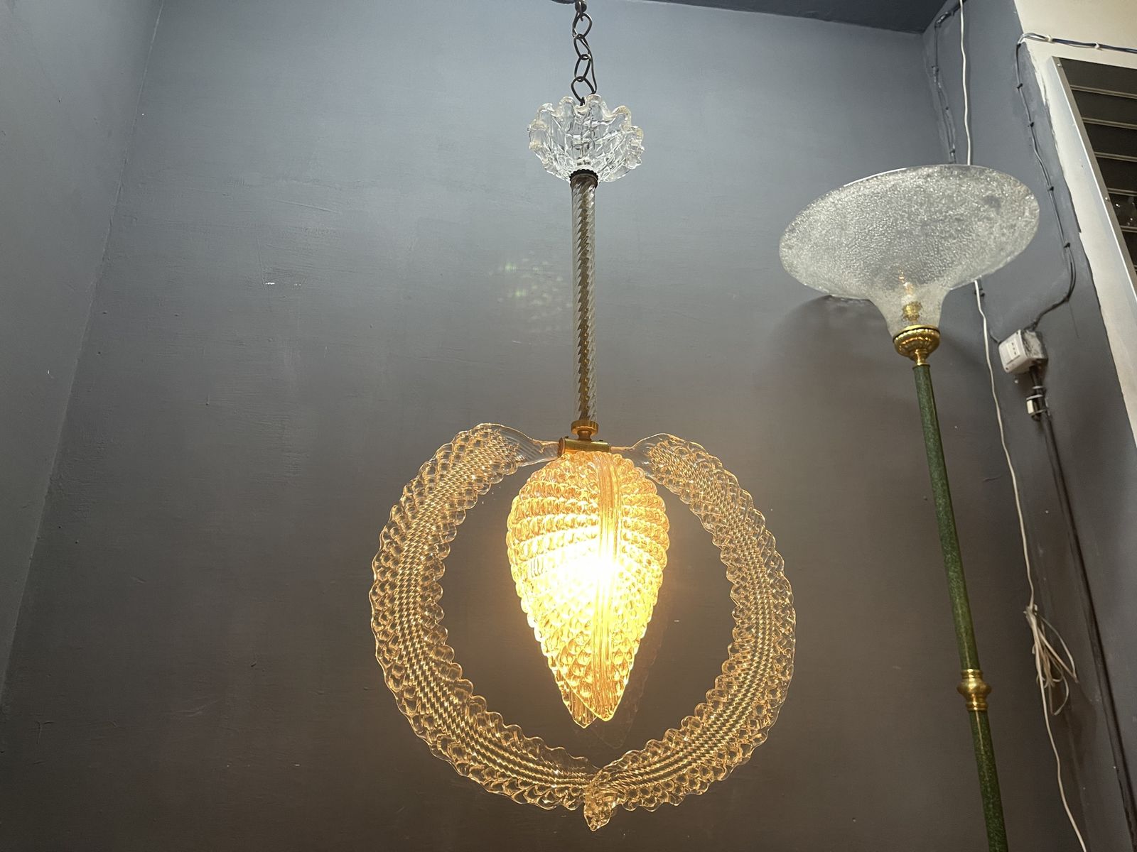 Murano Glass Pendant By Ercole Barovier, Italy, 1950s photo buy