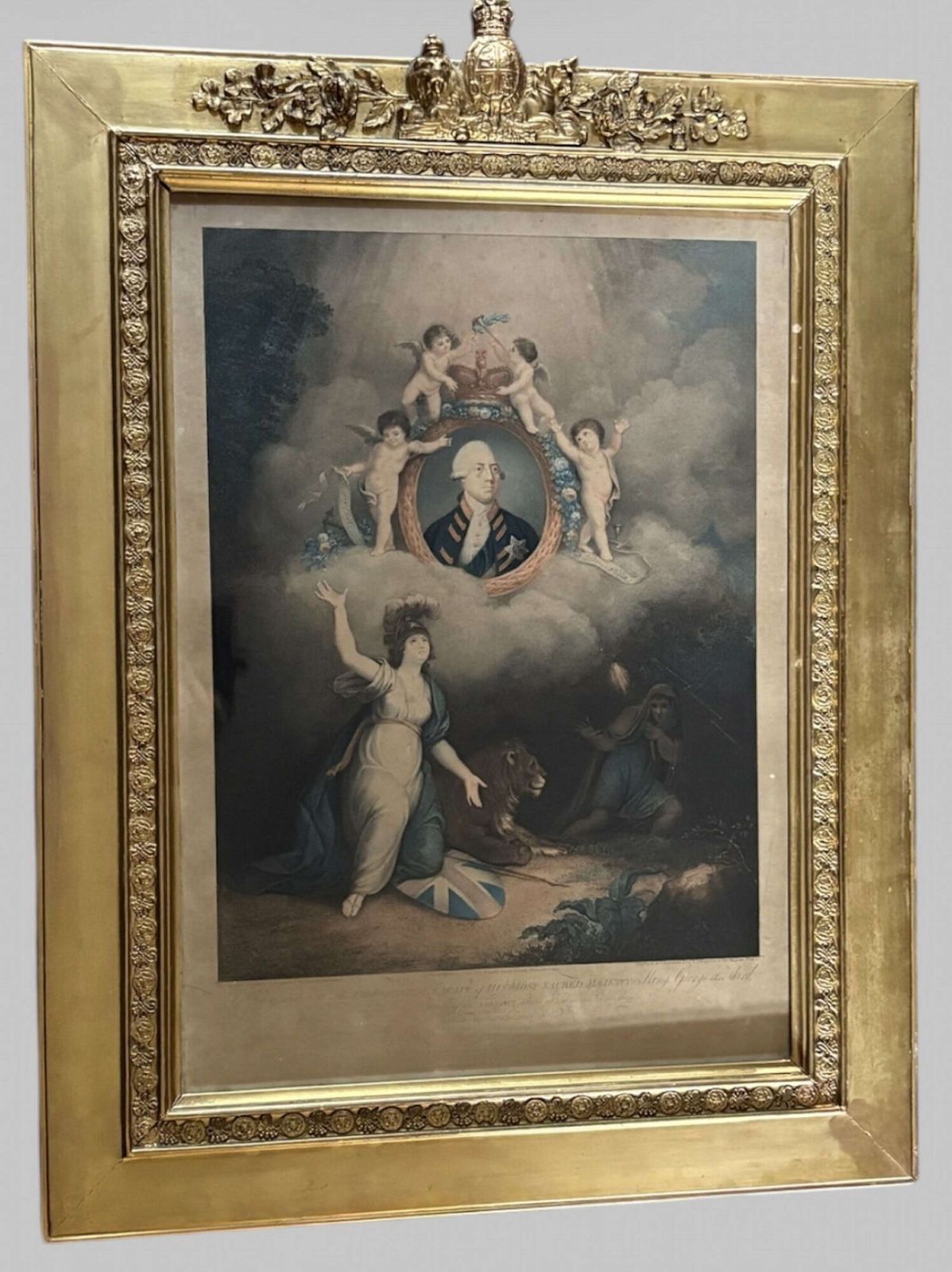 A Late Georgian Political Allegorical Print (1802) King George 111