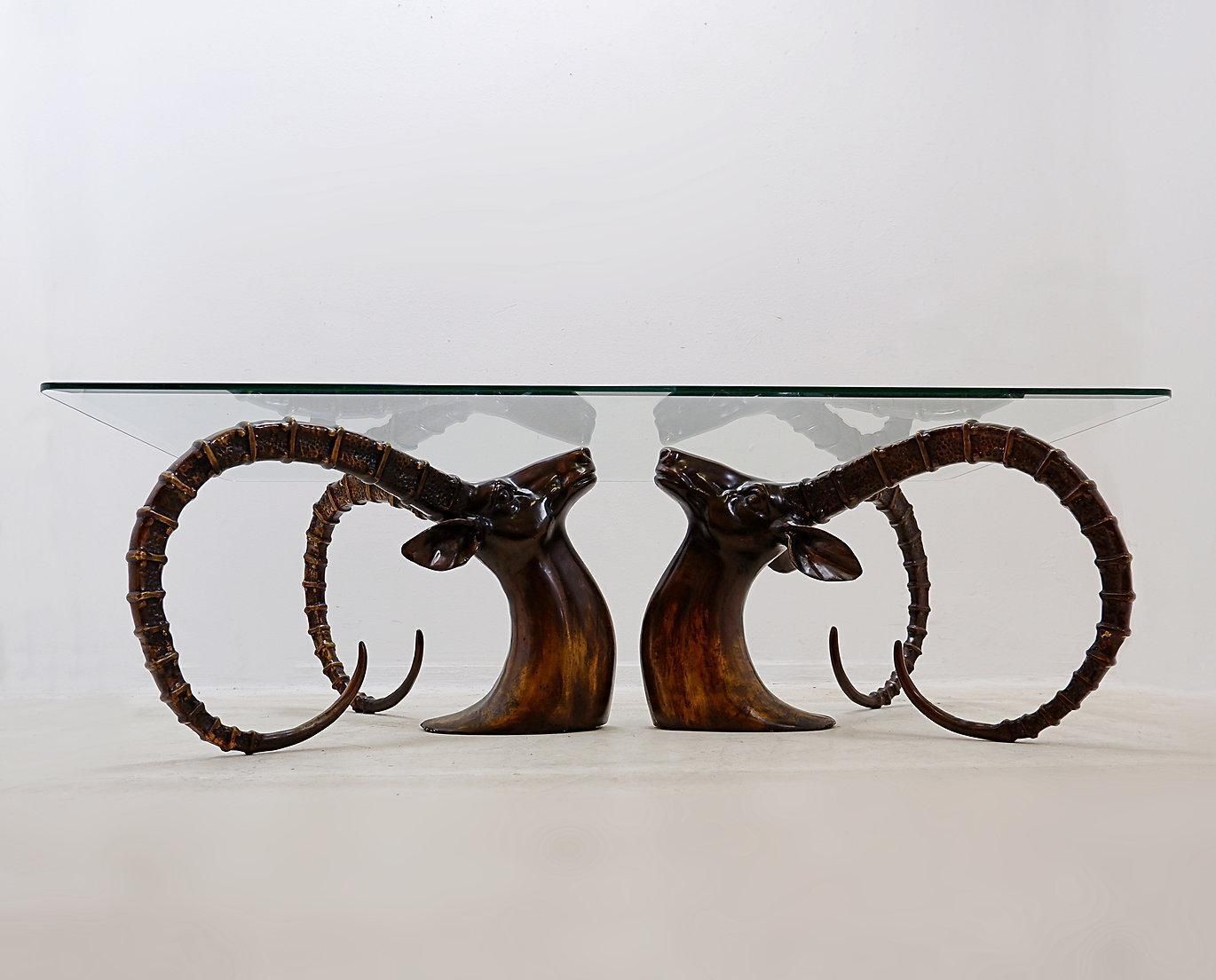 "Ibex" Coffee Table In The Style Of Alain Chervet   1970s photo buy