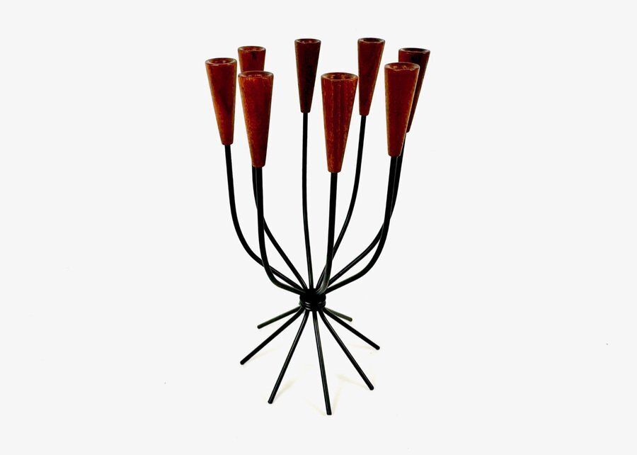 Danish Teak And String Candleholder From Lüthje, 1960s photo furniture