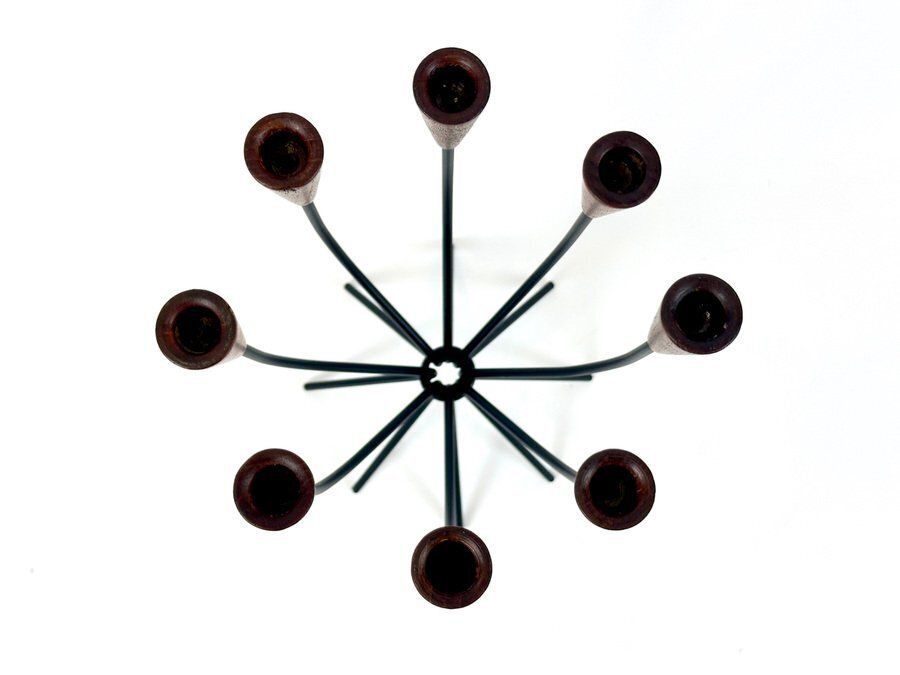 Danish Teak And String Candleholder From Lüthje, 1960s photo 342.0
