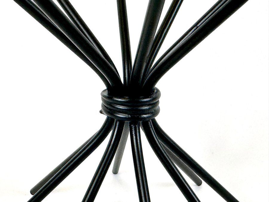 Danish Teak And String Candleholder From Lüthje, 1960s photo vintage