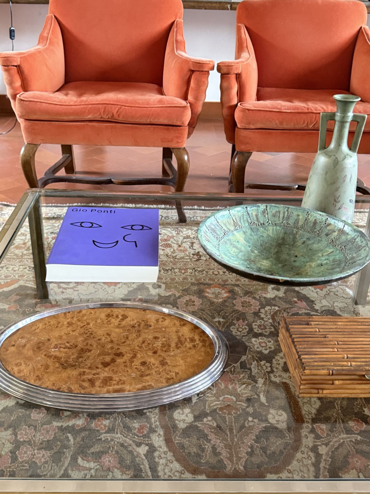 Art Deco Burl Wood Tray, France 1930s photo for sale