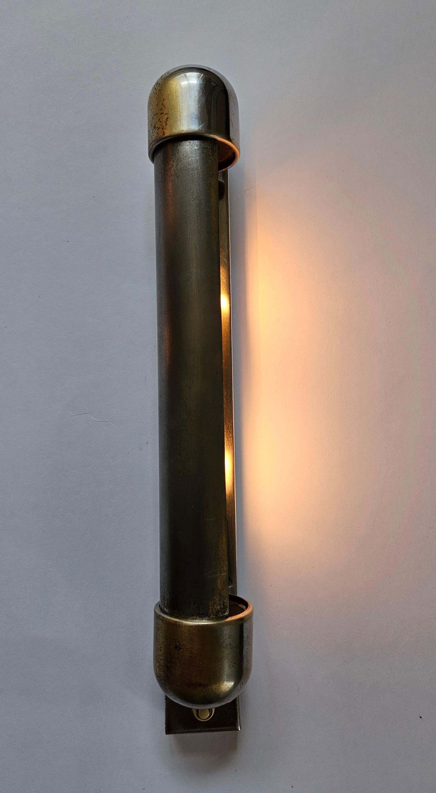 Rare Chrome Bauhaus Art Deco Wall Lamp Napako, 1940s photo furniture