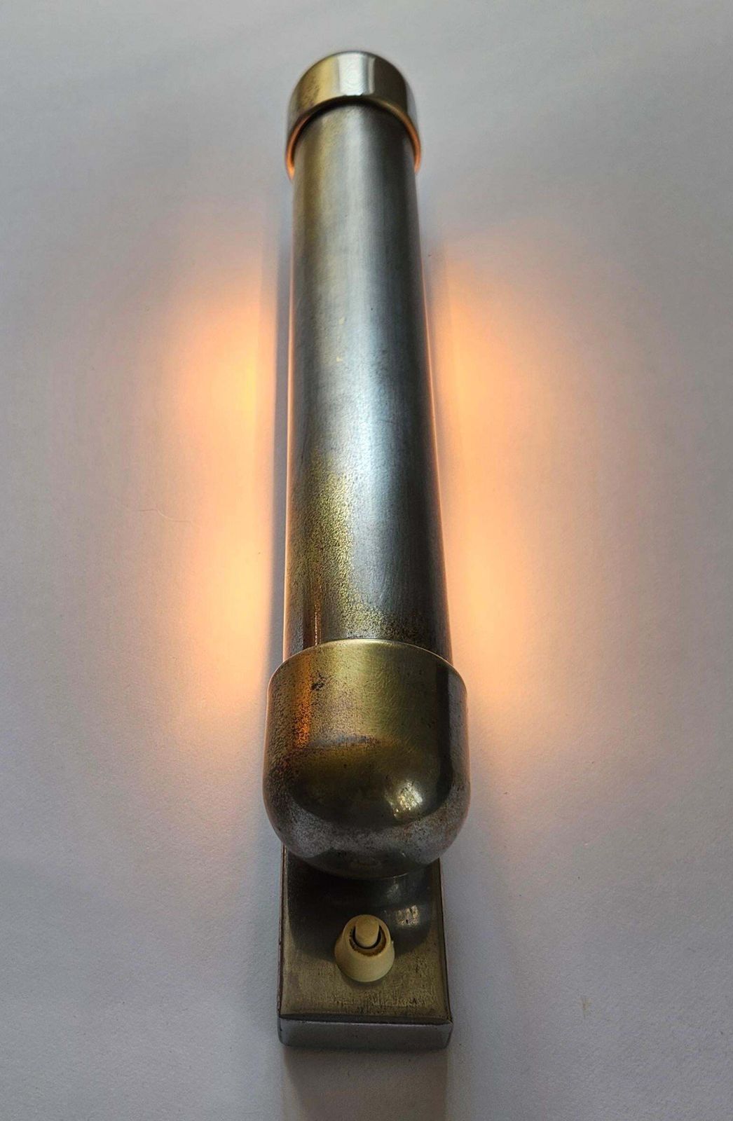 Rare Chrome Bauhaus Art Deco Wall Lamp Napako, 1940s photo vinterior