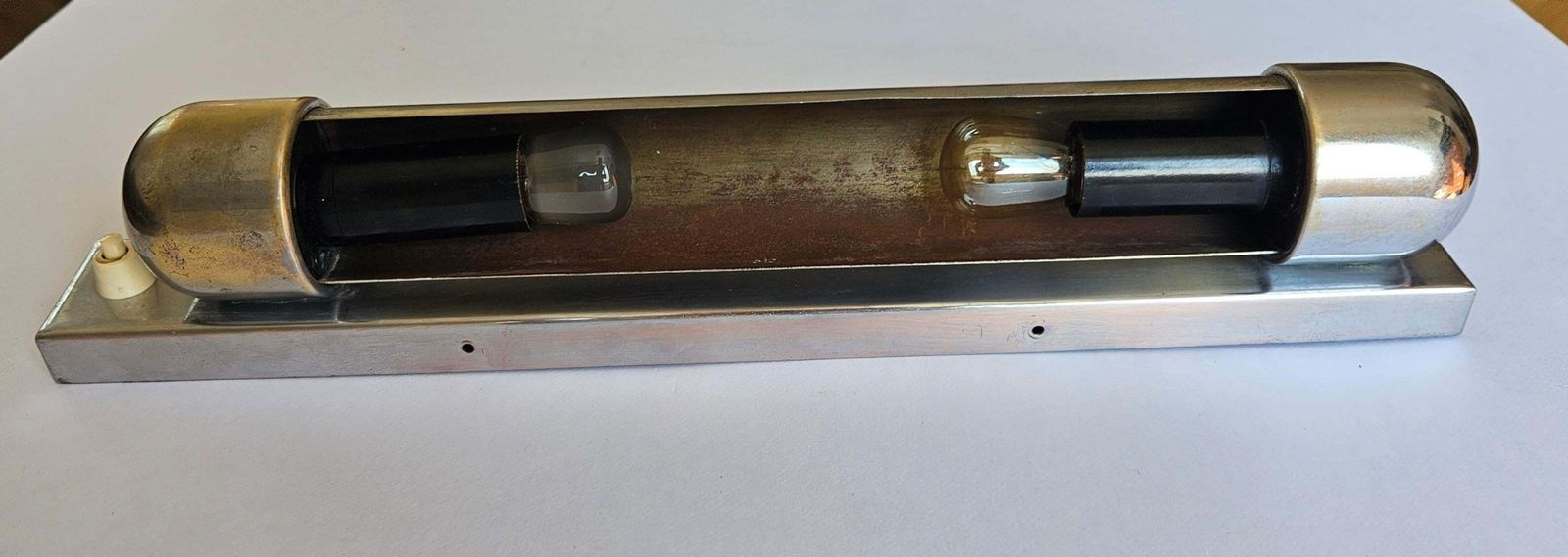photo vinterior Rare Chrome Bauhaus Art Deco Wall Lamp Napako, 1940s