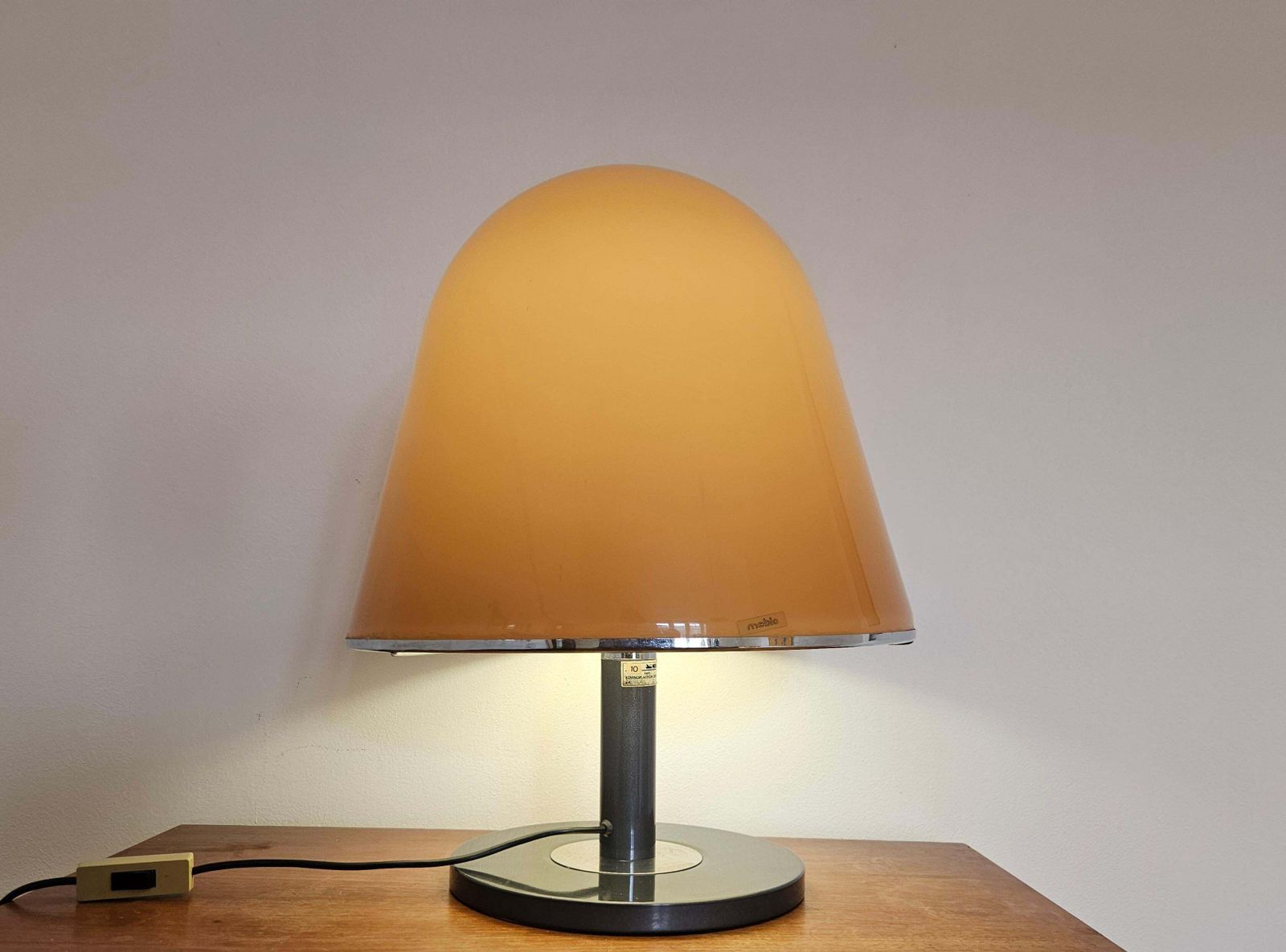 photo furniture Rare Midcentury Large Table Lamp Kuala For Meblo, Franco Bresciani, Italy, 1970s