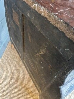 photo buy 19th Century French Marble Top Painted Bombe Shape Commode