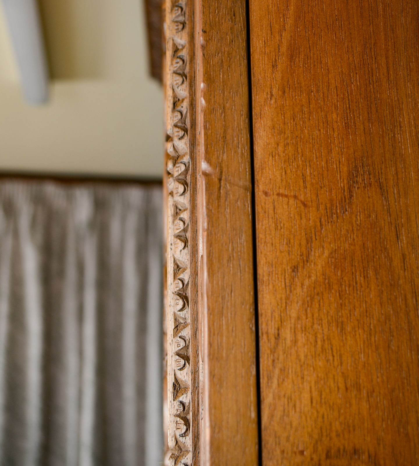 photo buy Antique French Walnut Linen Press Housekeepers Cupboard   Ornately Carved