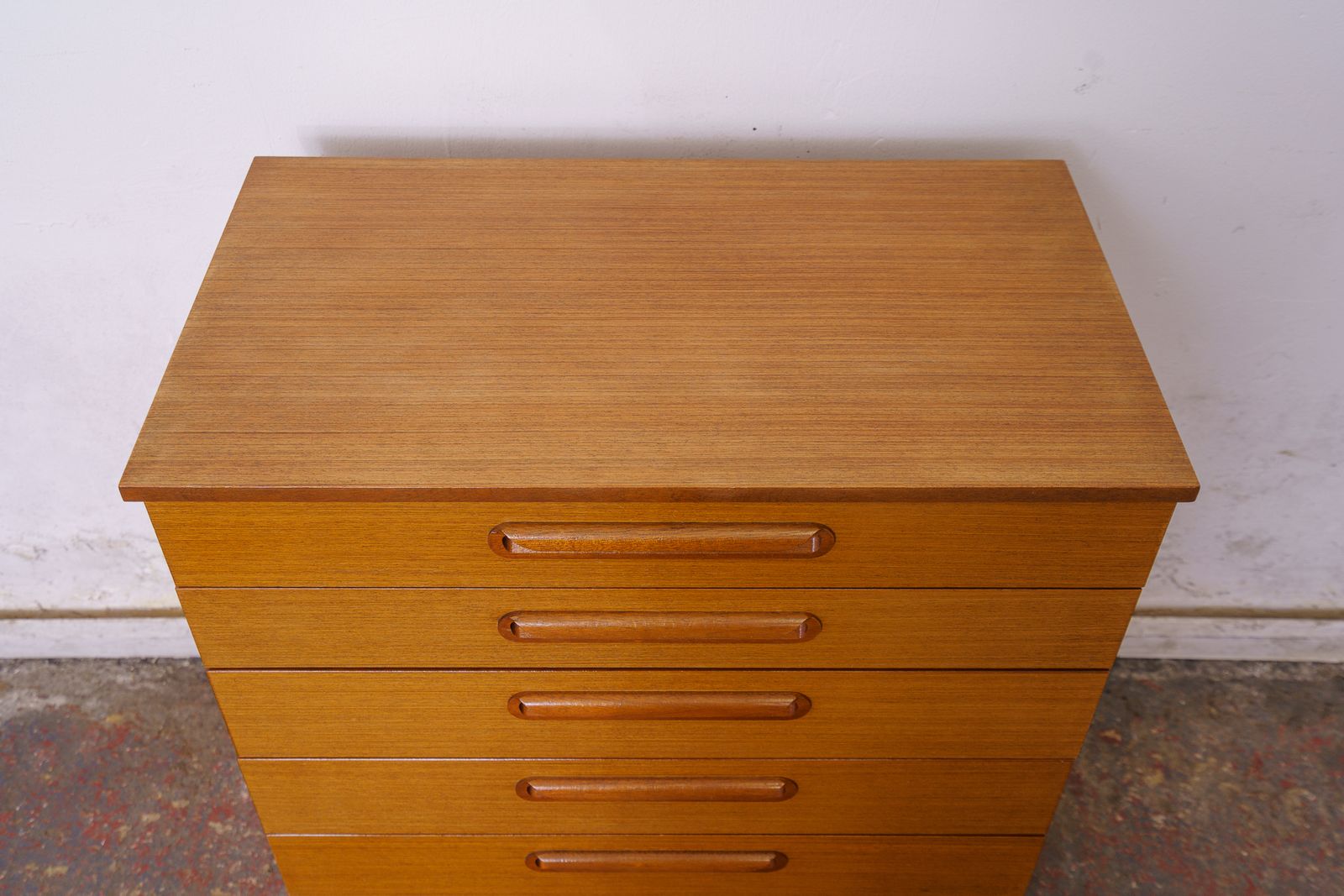 Schreiber Mid Century Teak Chest Of Drawers photo Furniture