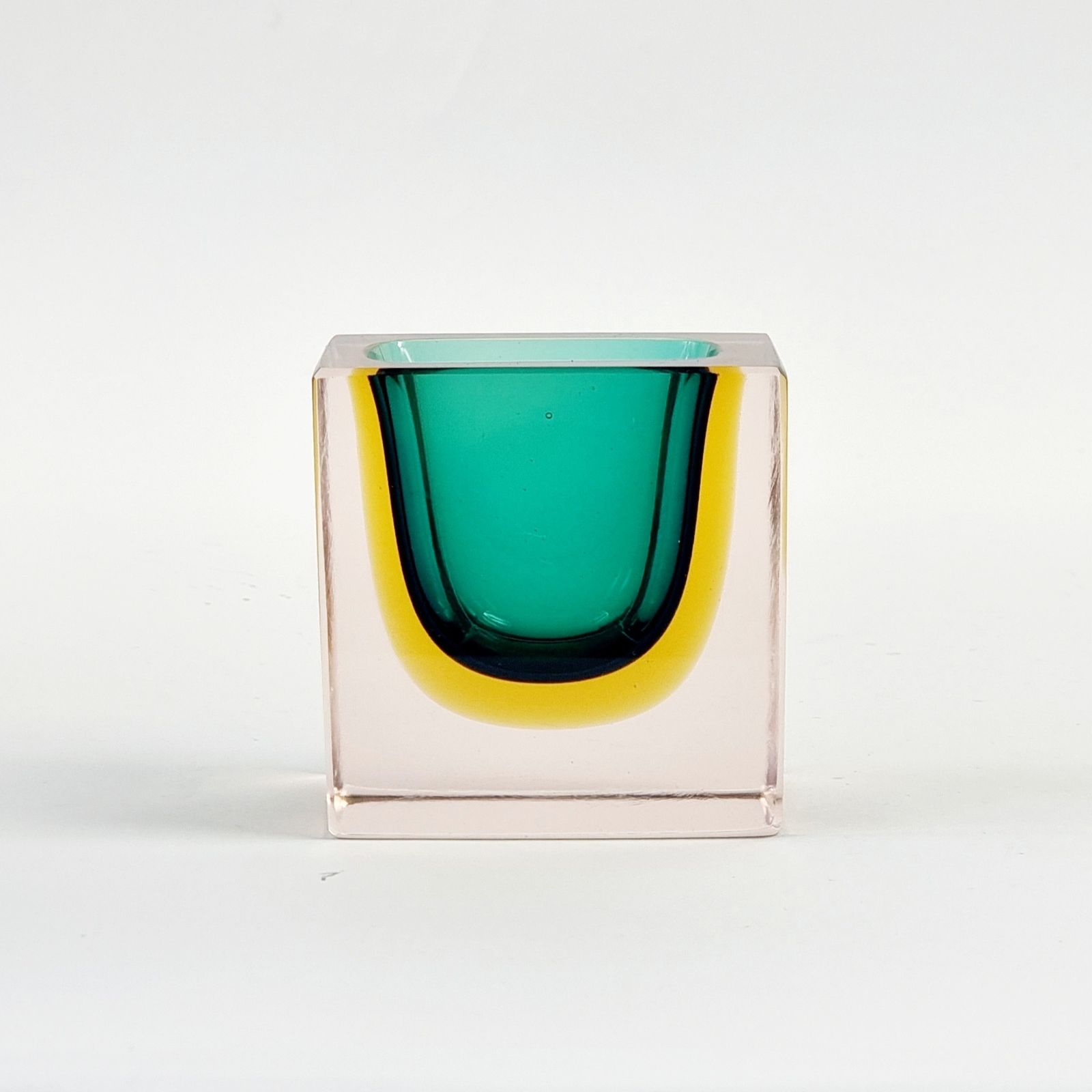Paire de vide-poches/cendriers en verre de Murano sommerso mid-century, par Flavio Poli pour Seguso Vetri d'Arte, Italie, années 1970 photo 375.0