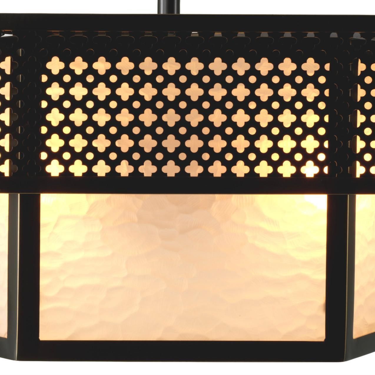 Ceiling Lamp In Metal With Bronze Finish And Frosted Glass, Contemporary Design photo vinterior