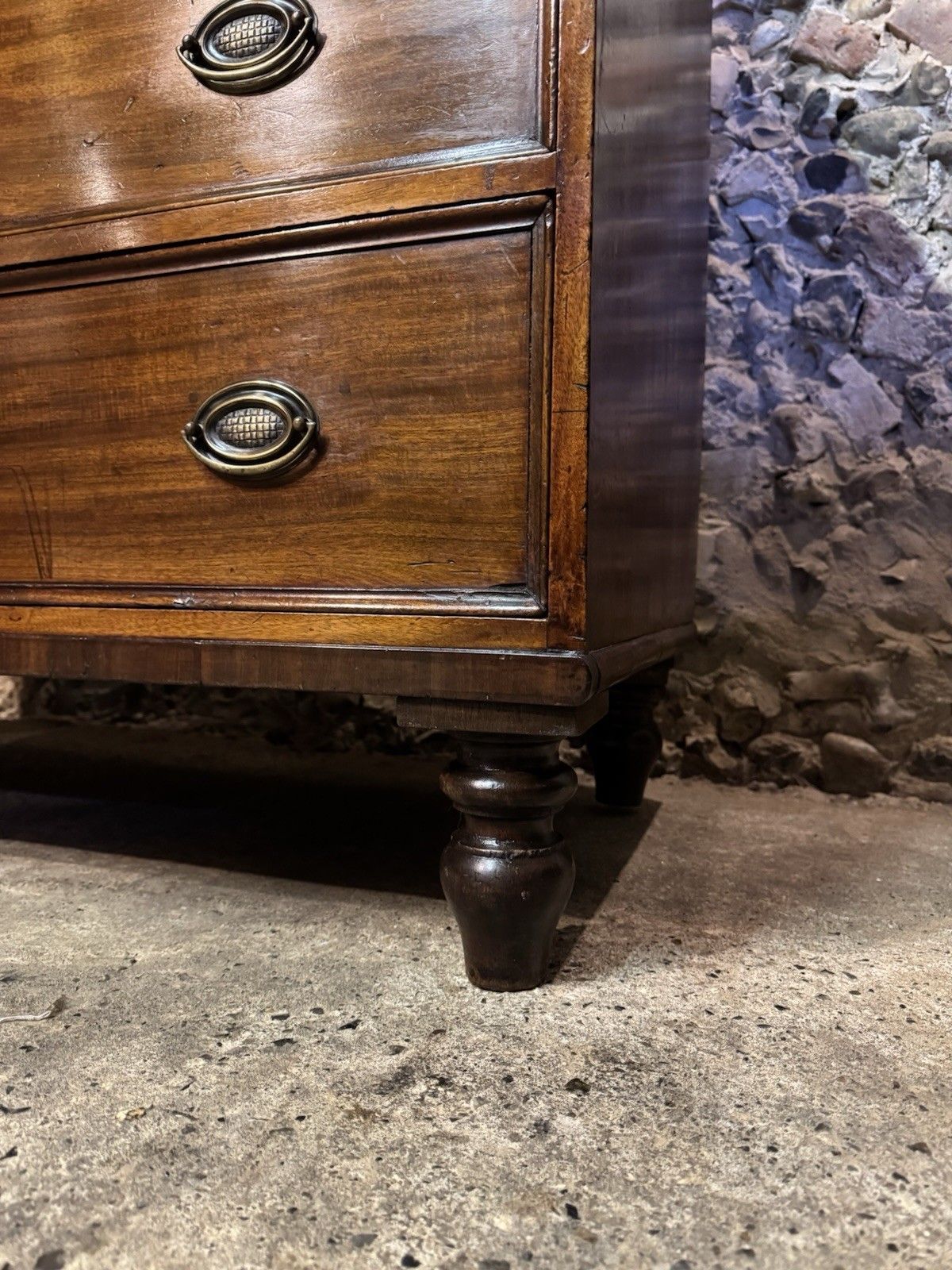 🚛 Large Antique / Georgian Mahogany Chest Of Drawers photo 395.0